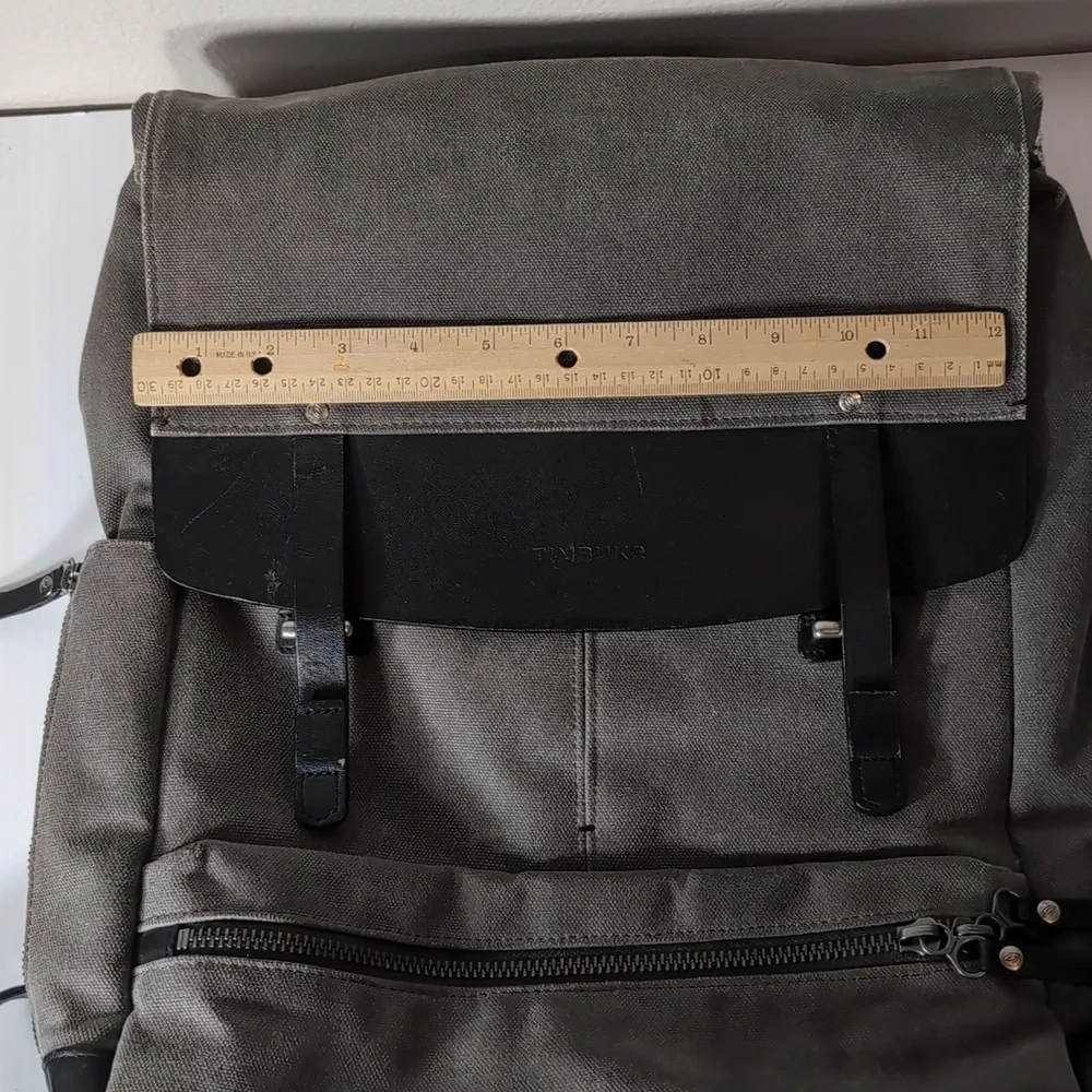 Timbuk2 Charcoal and Black Men's Backpack Trailer Casual Leather Canvas